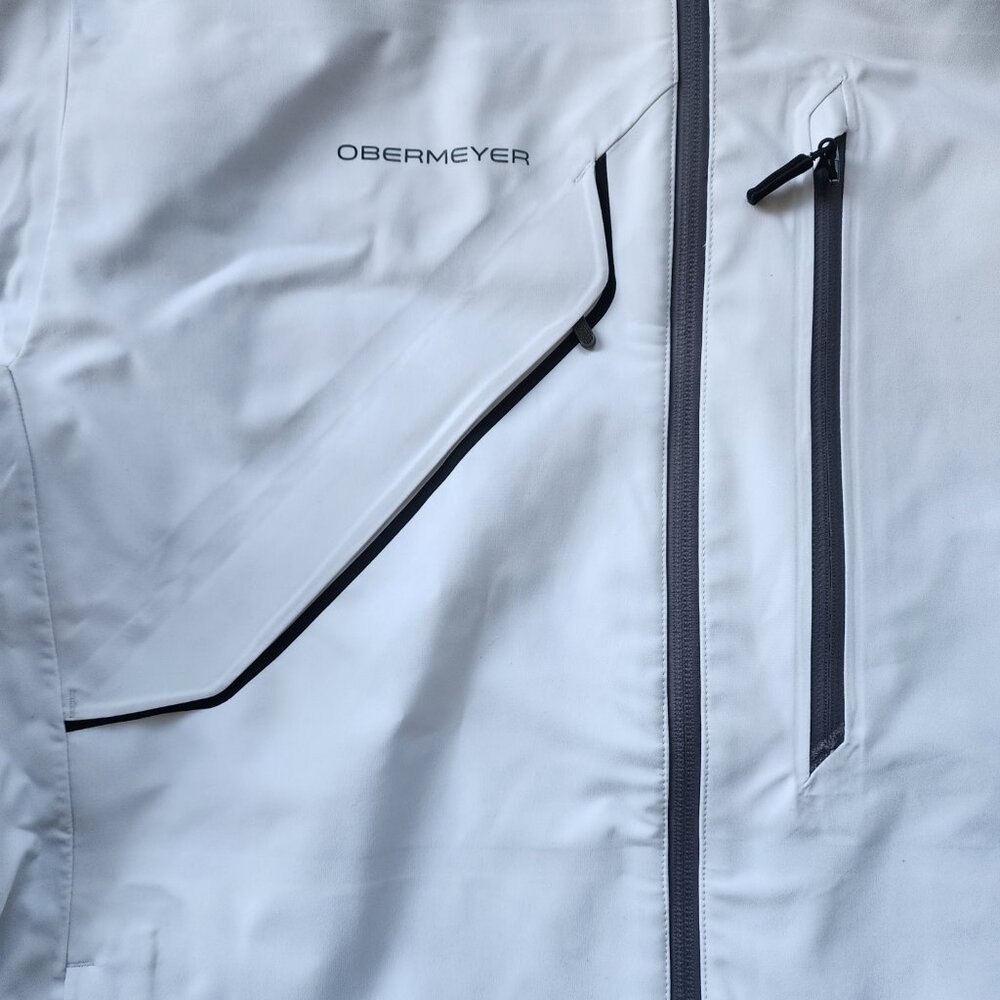Men's white Obermeyer ski jacket size L - Picture 6 of 14